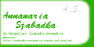 annamaria szabadka business card