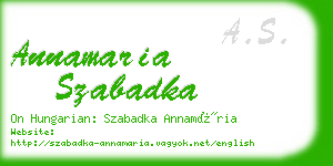 annamaria szabadka business card